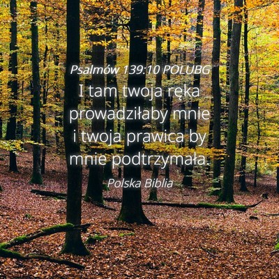 Picture 04 - Psalmów 139:10 POLUBG - I tam twoja ręka prowadziłaby mnie i twoja - Bible Verse Picture