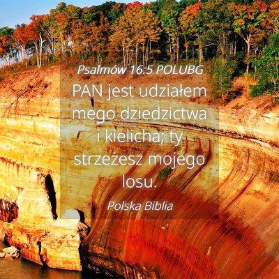 Picture 04 - Psalmów 16:5 POLUBG - PAN jest udziałem mego dziedzictwa i kielicha; - Bible Verse Picture