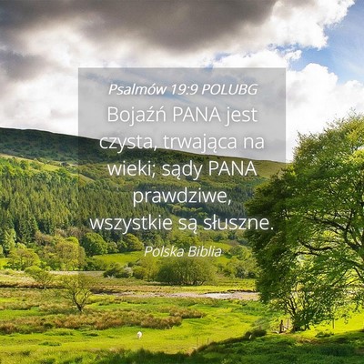 Picture 04 - Psalmów 19:9 POLUBG - Bojaźń PANA jest czysta, trwająca na wieki; - Bible Verse Picture