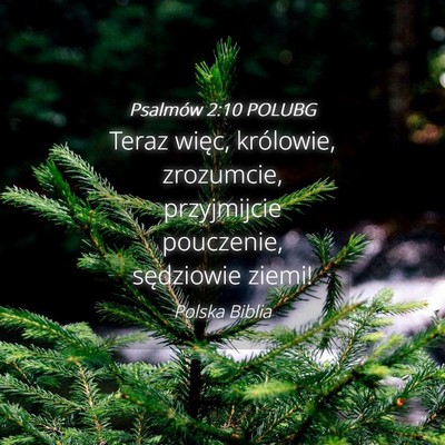 Picture 04 - Psalmów 2:10 POLUBG - Teraz więc, królowie, zrozumcie, przyjmijcie - Bible Verse Picture