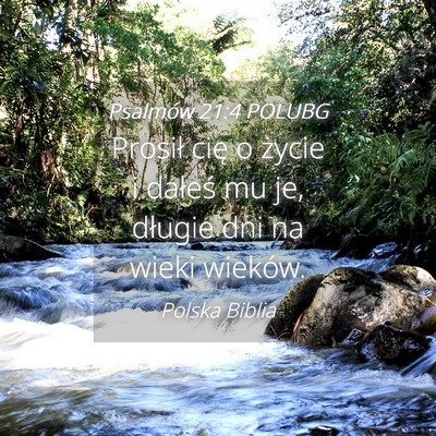 Picture 04 - Psalmów 21:4 POLUBG - Prosił cię o życie i dałeś mu je, długie - Bible Verse Picture