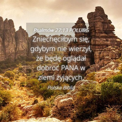 Picture 04 - Psalmów 27:13 POLUBG - Zniechęciłbym się, gdybym nie wierzył, że - Bible Verse Picture
