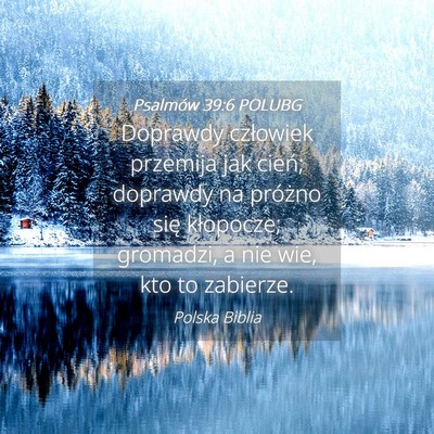 Picture 04 - Psalmów 39:6 POLUBG - Doprawdy człowiek przemija jak cień; doprawdy - Bible Verse Picture