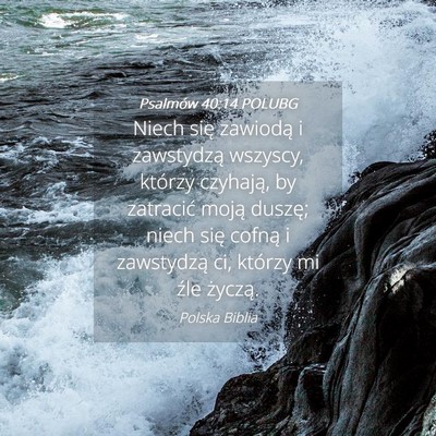 Picture 04 - Psalmów 40:14 POLUBG - Niech się zawiodą i zawstydzą wszyscy, którzy - Bible Verse Picture