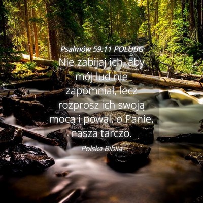 Picture 04 - Psalmów 59:11 POLUBG - Nie zabijaj ich, aby mój lud nie zapomniał, - Bible Verse Picture