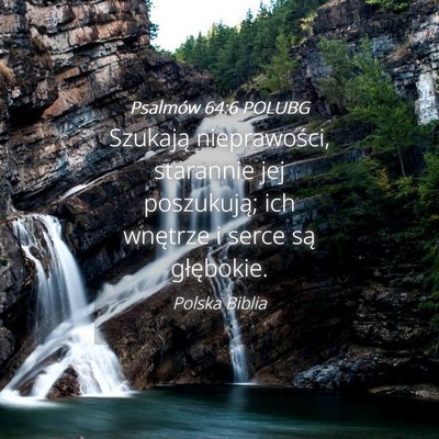 Picture 04 - Psalmów 64:6 POLUBG - Szukają nieprawości, starannie jej poszukują; - Bible Verse Picture