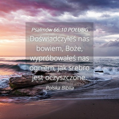 Picture 04 - Psalmów 66:10 POLUBG - Doświadczyłeś nas bowiem, Boże, - Bible Verse Picture