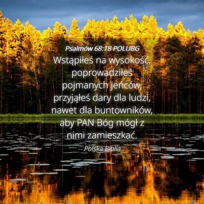 Picture 04 - Psalmów 68:18 POLUBG - Wstąpiłeś na wysokość, poprowadziłeś - Bible Verse Picture