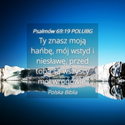 Picture 04 - Psalmów 69:19 POLUBG - Ty znasz moją hańbę, mój wstyd i niesławę, - Bible Verse Picture