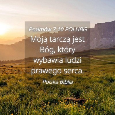 Picture 04 - Psalmów 7:10 POLUBG - Moją tarczą jest Bóg, który wybawia ludzi - Bible Verse Picture