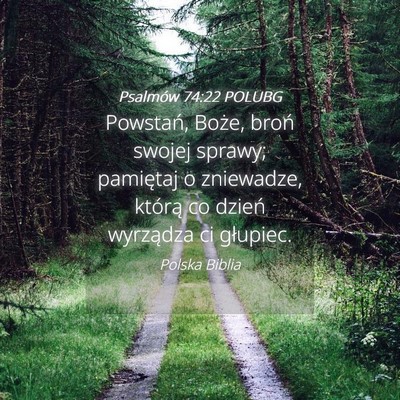 Picture 04 - Psalmów 74:22 POLUBG - Powstań, Boże, broń swojej sprawy; pamiętaj o - Bible Verse Picture