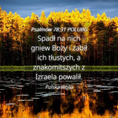 Picture 04 - Psalmów 78:31 POLUBG - Spadł na nich gniew Boży i zabił ich - Bible Verse Picture