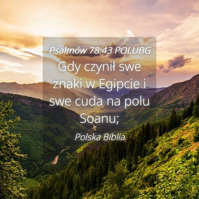 Picture 04 - Psalmów 78:43 POLUBG - Gdy czynił swe znaki w Egipcie i swe cuda na - Bible Verse Picture