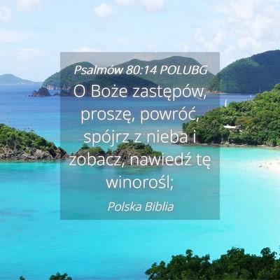 Picture 04 - Psalmów 80:14 POLUBG - O Boże zastępów, proszę, powróć, spójrz z - Bible Verse Picture