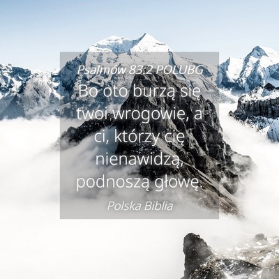 Picture 04 - Psalmów 83:2 POLUBG - Bo oto burzą się twoi wrogowie, a ci, którzy - Bible Verse Picture