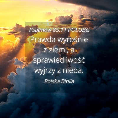 Picture 04 - Psalmów 85:11 POLUBG - Prawda wyrośnie z ziemi, a sprawiedliwość - Bible Verse Picture