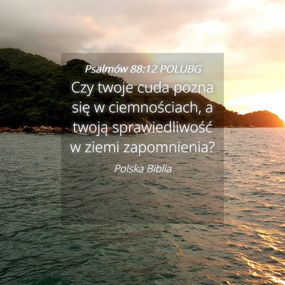 Picture 04 - Psalmów 88:12 POLUBG - Czy twoje cuda pozna się w ciemnościach, a - Bible Verse Picture