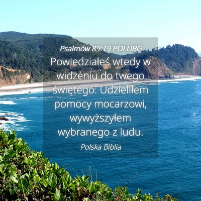 Picture 04 - Psalmów 89:19 POLUBG - Powiedziałeś wtedy w widzeniu do twego - Bible Verse Picture