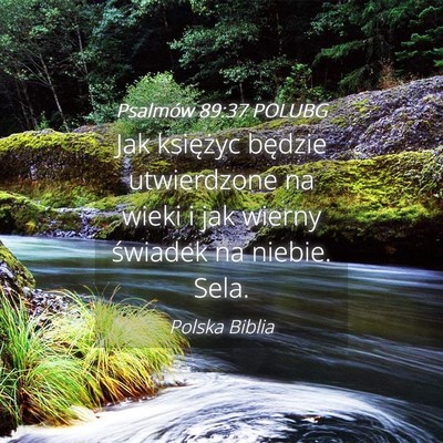 Picture 04 - Psalmów 89:37 POLUBG - Jak księżyc będzie utwierdzone na wieki i jak - Bible Verse Picture
