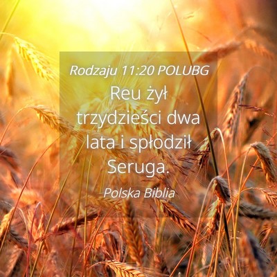 Picture 04 - Rodzaju 11:20 POLUBG - Reu żył trzydzieści dwa lata i spłodził - Bible Verse Picture