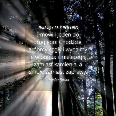 Picture 04 - Rodzaju 11:3 POLUBG - I mówili jeden do drugiego: Chodźcie, zróbmy - Bible Verse Picture