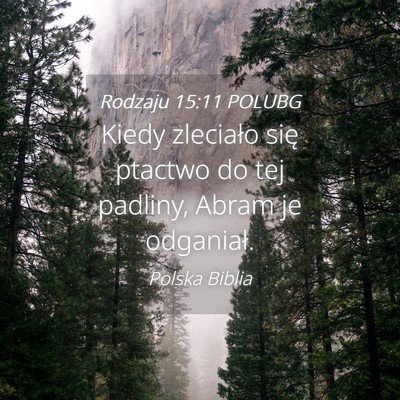 Picture 04 - Rodzaju 15:11 POLUBG - Kiedy zleciało się ptactwo do tej padliny, - Bible Verse Picture