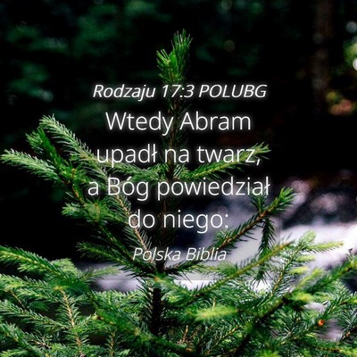 Picture 04 - Rodzaju 17:3 POLUBG - Wtedy Abram upadł na twarz, a Bóg powiedział - Bible Verse Picture