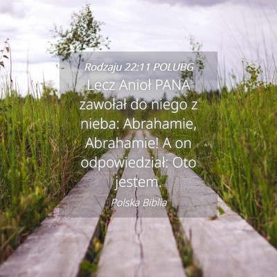 Picture 04 - Rodzaju 22:11 POLUBG - Lecz Anioł PANA zawołał do niego z nieba: - Bible Verse Picture