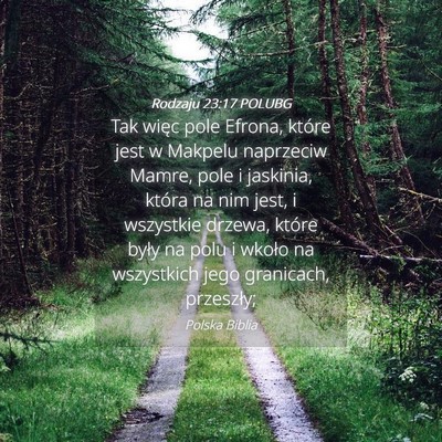 Picture 04 - Rodzaju 23:17 POLUBG - Tak więc pole Efrona, które jest w Makpelu - Bible Verse Picture