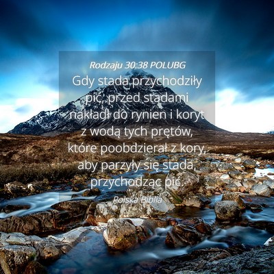 Picture 04 - Rodzaju 30:38 POLUBG - Gdy stada przychodziły pić, przed stadami - Bible Verse Picture