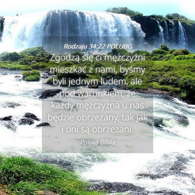 Picture 04 - Rodzaju 34:22 POLUBG - Zgodzą się ci mężczyźni mieszkać z nami, - Bible Verse Picture