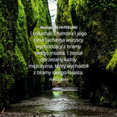 Picture 04 - Rodzaju 34:24 POLUBG - I usłuchali Chamora i jego syna Sychema wszyscy - Bible Verse Picture