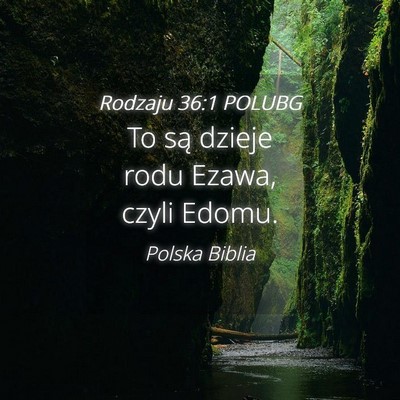 Picture 04 - Rodzaju 36:1 POLUBG - To są dzieje rodu Ezawa, czyli - Bible Verse Picture