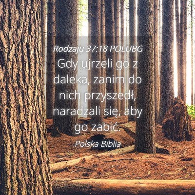Picture 04 - Rodzaju 37:18 POLUBG - Gdy ujrzeli go z daleka, zanim do nich - Bible Verse Picture