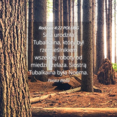 Picture 04 - Rodzaju 4:22 POLUBG - Silla urodziła Tubalkaina, który był - Bible Verse Picture