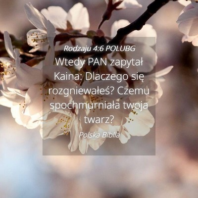 Picture 04 - Rodzaju 4:6 POLUBG - Wtedy PAN zapytał Kaina: Dlaczego się - Bible Verse Picture