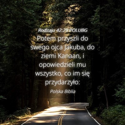Picture 04 - Rodzaju 42:29 POLUBG - Potem przyszli do swego ojca Jakuba, do ziemi - Bible Verse Picture