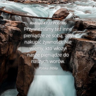 Picture 04 - Rodzaju 43:22 POLUBG - Przywieźliśmy też inne pieniądze ze sobą, - Bible Verse Picture