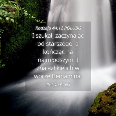 Picture 04 - Rodzaju 44:12 POLUBG - I szukał, zaczynając od starszego, a kończąc - Bible Verse Picture