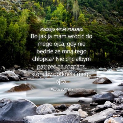Picture 04 - Rodzaju 44:34 POLUBG - Bo jak ja mam wrócić do mego ojca, gdy nie - Bible Verse Picture