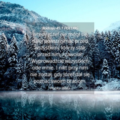 Picture 04 - Rodzaju 45:1 POLUBG - Wtedy Józef nie mógł się dalej powstrzymać - Bible Verse Picture