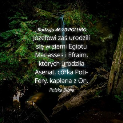 Picture 04 - Rodzaju 46:20 POLUBG - Józefowi zaś urodzili się w ziemi Egiptu - Bible Verse Picture