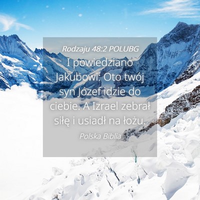 Picture 04 - Rodzaju 48:2 POLUBG - I powiedziano Jakubowi: Oto twój syn Józef - Bible Verse Picture