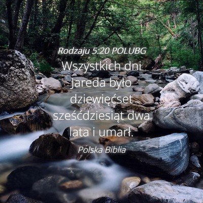 Picture 04 - Rodzaju 5:20 POLUBG - Wszystkich dni Jareda było dziewięćset - Bible Verse Picture