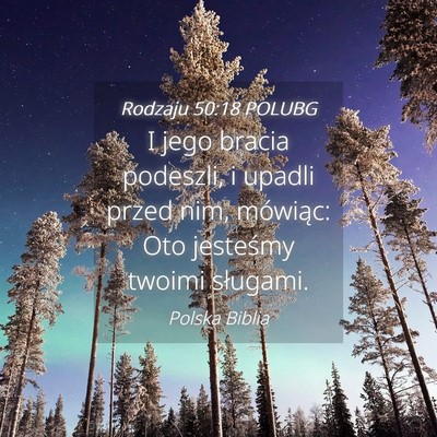 Picture 04 - Rodzaju 50:18 POLUBG - I jego bracia podeszli, i upadli przed nim, - Bible Verse Picture