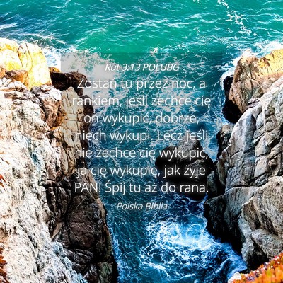 Picture 04 - Rut 3:13 POLUBG - Zostań tu przez noc, a rankiem, jeśli zechce - Bible Verse Picture