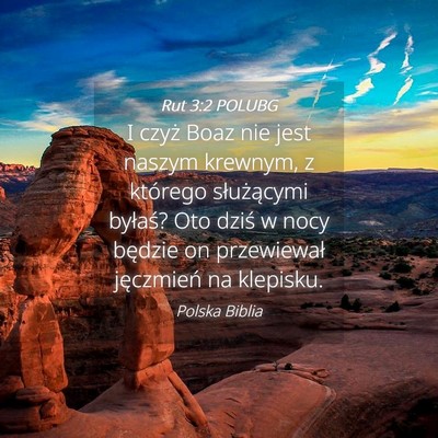 Picture 04 - Rut 3:2 POLUBG - I czyż Boaz nie jest naszym krewnym, z którego - Bible Verse Picture