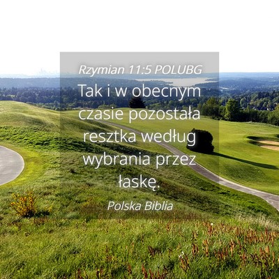 Picture 04 - Rzymian 11:5 POLUBG - Tak i w obecnym czasie pozostała resztka według - Bible Verse Picture