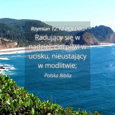 Picture 04 - Rzymian 12:12 POLUBG - Radujący się w nadziei, cierpliwi w ucisku, - Bible Verse Picture