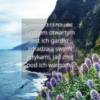 Picture 04 - Rzymian 3:13 POLUBG - Grobem otwartym jest ich gardło, zdradzają - Bible Verse Picture